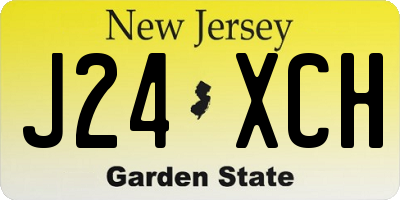 NJ license plate J24XCH