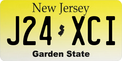 NJ license plate J24XCI