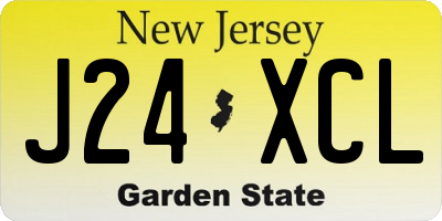NJ license plate J24XCL