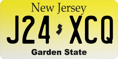 NJ license plate J24XCQ