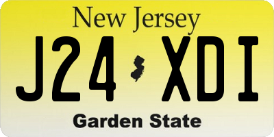 NJ license plate J24XDI