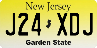 NJ license plate J24XDJ