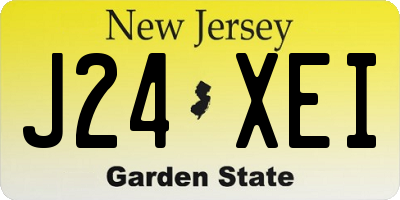 NJ license plate J24XEI