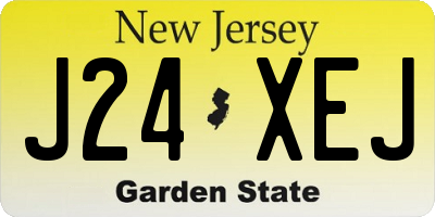 NJ license plate J24XEJ