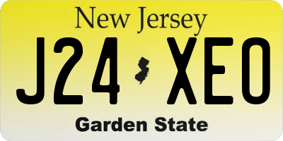 NJ license plate J24XEO