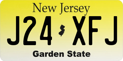 NJ license plate J24XFJ