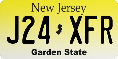 NJ license plate J24XFR