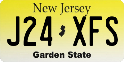 NJ license plate J24XFS