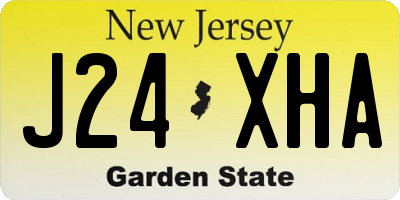 NJ license plate J24XHA