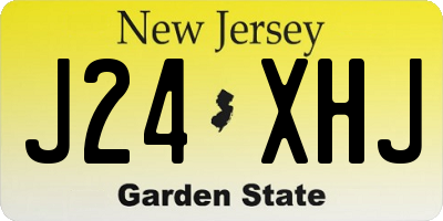 NJ license plate J24XHJ
