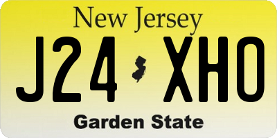 NJ license plate J24XHO