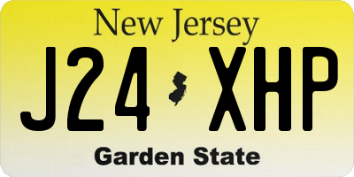 NJ license plate J24XHP