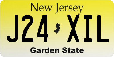 NJ license plate J24XIL