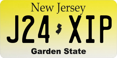 NJ license plate J24XIP