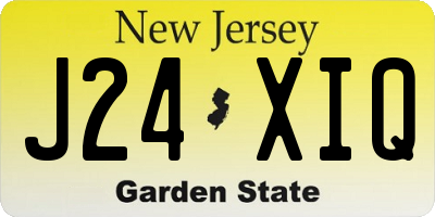NJ license plate J24XIQ