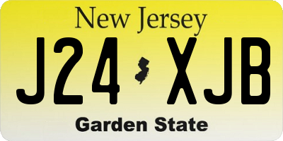 NJ license plate J24XJB