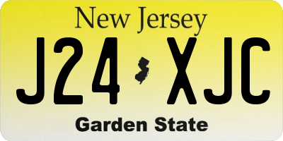 NJ license plate J24XJC