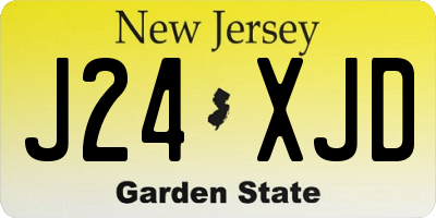 NJ license plate J24XJD
