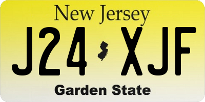 NJ license plate J24XJF