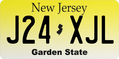 NJ license plate J24XJL