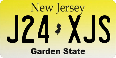 NJ license plate J24XJS