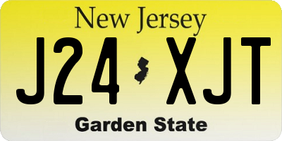 NJ license plate J24XJT