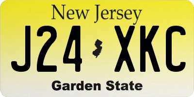 NJ license plate J24XKC