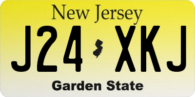 NJ license plate J24XKJ