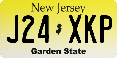 NJ license plate J24XKP