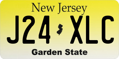 NJ license plate J24XLC