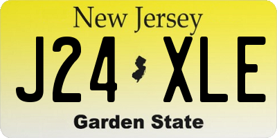 NJ license plate J24XLE