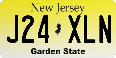 NJ license plate J24XLN