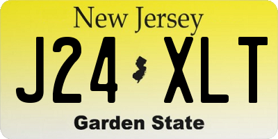 NJ license plate J24XLT