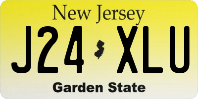 NJ license plate J24XLU