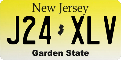 NJ license plate J24XLV