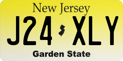 NJ license plate J24XLY