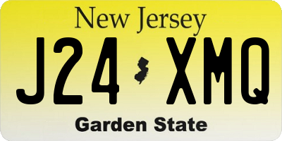 NJ license plate J24XMQ