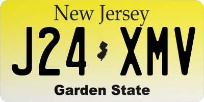 NJ license plate J24XMV