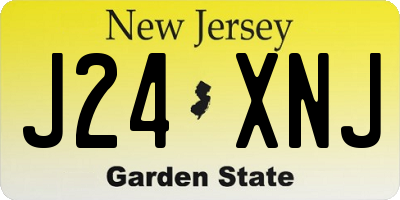 NJ license plate J24XNJ