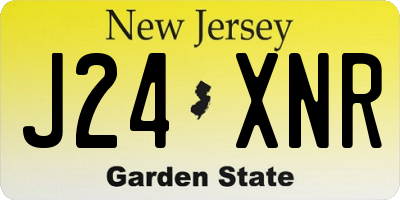 NJ license plate J24XNR
