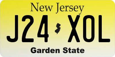 NJ license plate J24XOL