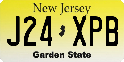 NJ license plate J24XPB