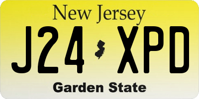 NJ license plate J24XPD