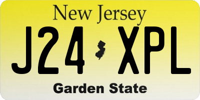NJ license plate J24XPL