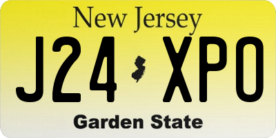 NJ license plate J24XPO