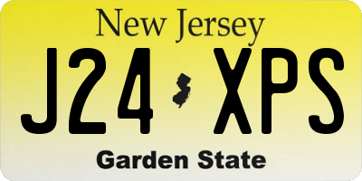 NJ license plate J24XPS