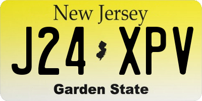 NJ license plate J24XPV