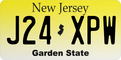 NJ license plate J24XPW