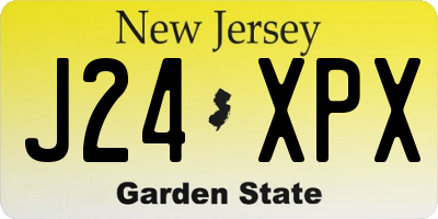 NJ license plate J24XPX
