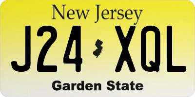 NJ license plate J24XQL